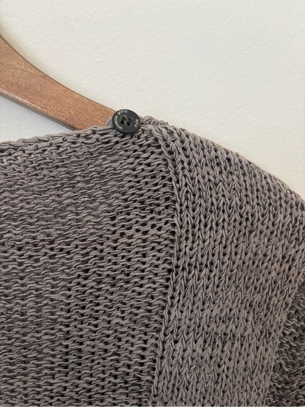 Annette Gortz Grey Open Knit Pullover Cotton Sweater Small - Picture 4 of 7